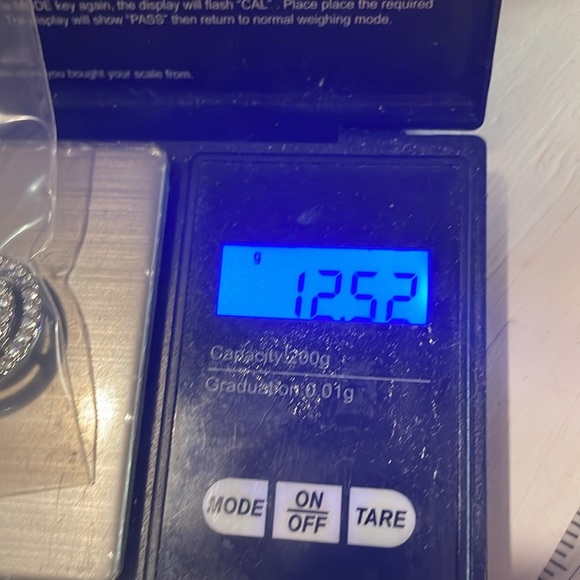 2” silver plated tear drop shaped drop earrings w/50 prong set crystals - Picture 16 of 16